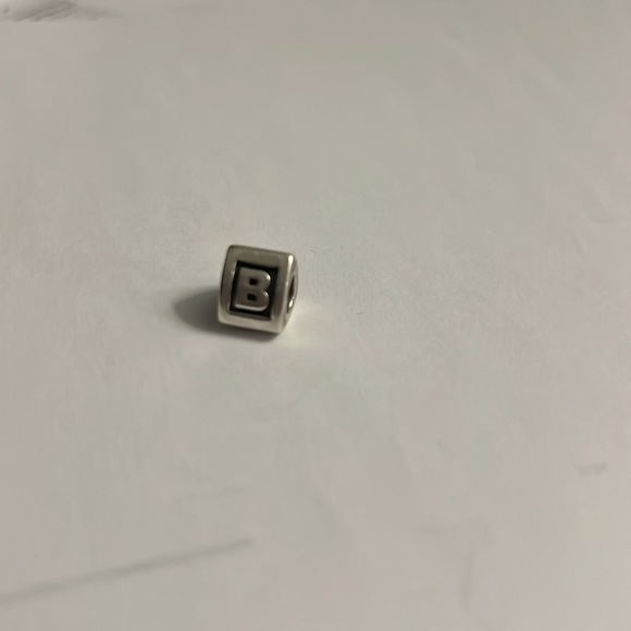 Pandora Sterling Silver Letter B Triangle Shaped Charm. 100% Authentic! - Picture 3 of 3